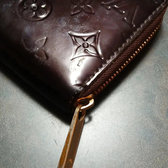 AUTHENTIC LOUIS VUITTON RED WINE COLORED WALLET lllq - Picture 7 of 16